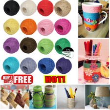 25M 3Ply Jute Twine Rope String Cord Burlap Natural Fiber Craft DIY Gift Decor