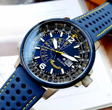 Citizen Nighthawk Promaster Blue Angels Leather Men's Watch BJ7007-02L
