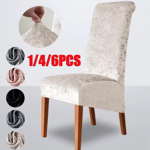 Crushed velvet dining - 1/4/6x,