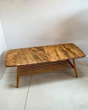 Ercol 459 Mid Century Elm Coffee Side Table Magazine Rack  60s #16