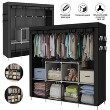 LARGE FABRIC CANVAS WARDROBE