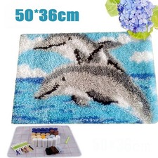 DIY Dolphin Mat Latch Hook Rug