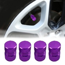 4PCS Purple Metal Tyre Valve