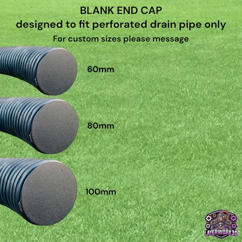 Blank end cap - end, 60/80/100mm