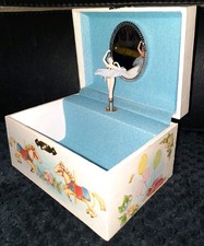 Vintage 60s 70s Made In Taiwan Little Girls Ballerina Musical Jewellery Box