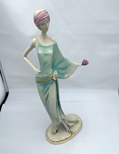Art deco woman figurine - art,
