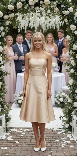 Ladies dress jora champagne - ladies,