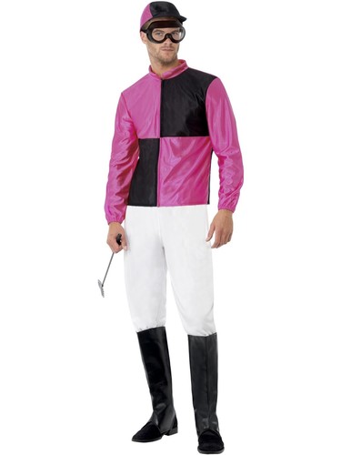 Horse jockey black pink - horse, &