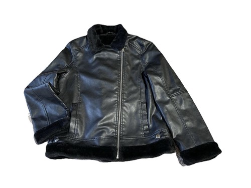 Girls leather jacket - leather,