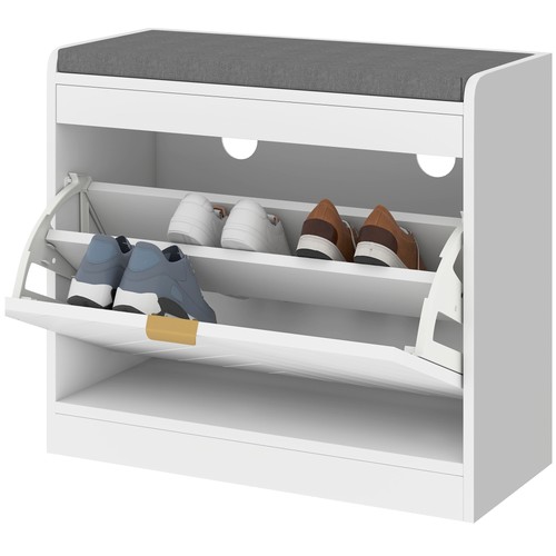 Homcom shoe bench with - 1, flip