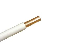 White Plastic Coated 10mm Copper Pipe for Heating Oil 50mm-10m Lengths (Coiled)