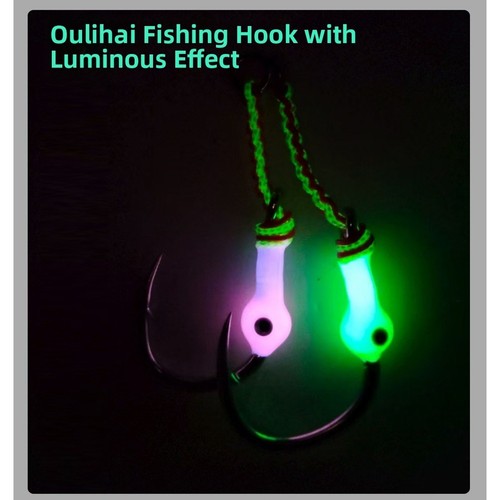 Glow fishing hooks compatible - glow,