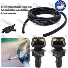 9.8Ft Windshield Washer Hose Wiper Blade Pipe Tube Jet Spray Nozzle 4X Connector