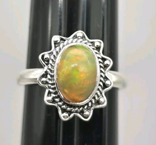 Ethiopian opal ring sterling - opal,