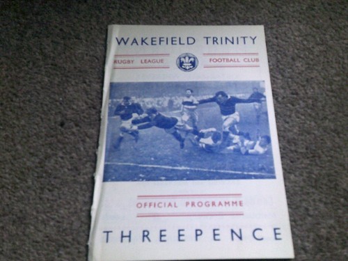 Vintage rugby league programme - vintage,