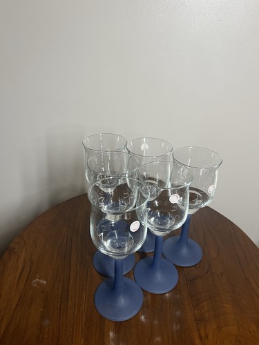 Wine glasses set blue - wine, 6