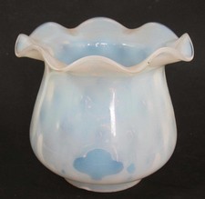 ANTIQUE OPALINE GLASS LAMP