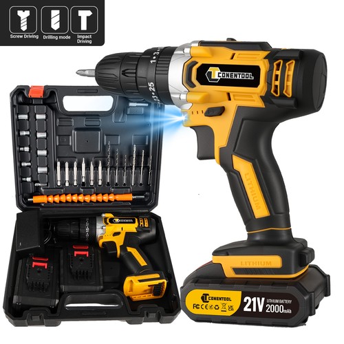 21v cordless drill set - cordless,