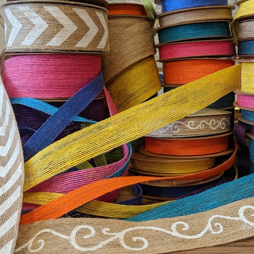 Quality hessian ribbon 10mm - ribbon,