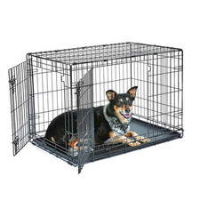 Foldable Black Dog Cage Pet