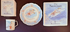 Royal Doulton SNOWMAN Walking Air PLATE AND Into Forest CUP MUG 1st Original BOX