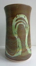 AVIEMORE SCOTTISH STUDIO POTTERY CYLINDER VASE