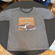 Vintage Starsky & Hutch Ringer T-Shirt TV Muscle Car Tee Size Large