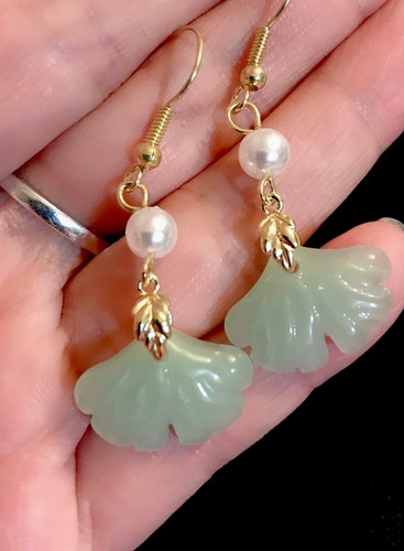 Vintage style natural jade and - style,