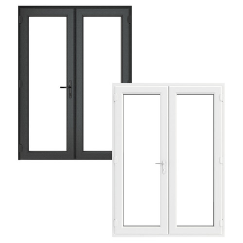 Pvc french patio door clear - patio,