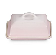 Le Creuset New Ceramic Stoneware Shell Pink Butter Dish BNIB