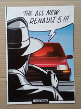 Renault 5 TC TL GTL TS Auto TSE GT Turbo UK brochure 1985. 28 pages.