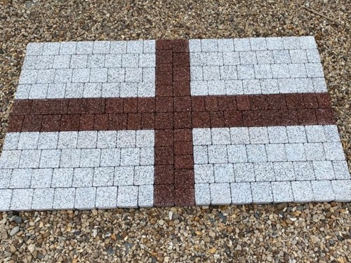 England flag stone garden - stone,