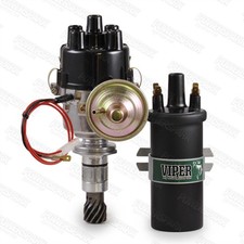 Lotus Twin Cam Electronic Distributor Black Viper Non Ballast Coil Kent Engine