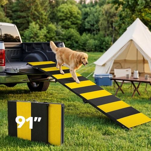 Folding pet dog ramp heavy - folding,
