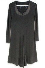 Lauren Vidal Vintage Women's XS Gray Long Sleeve Pleated Dress - Very Good Cond