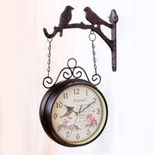 Retro Double-Sided Wall Clock
