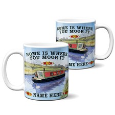 Personalised Canal Barge Mug