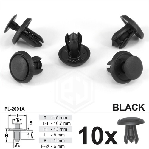 10x 6mm plastic trim - 6mm,