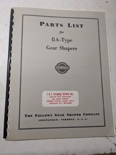 Fellows gear shaper - fellows, #6a