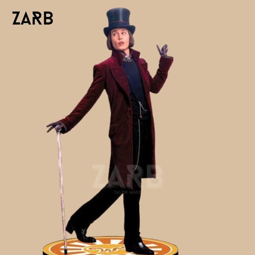 Willy wonka maroon velvet - maroon,