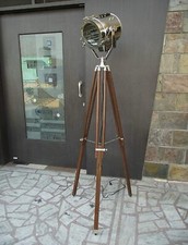 Vintage Hollywood Marine Nautical Industrial Spotlight Floor Lamp 
