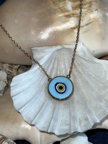 18k gold vermeil evil eye - vermeil,