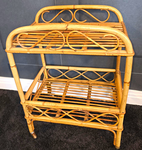 Vintage bamboo rattan tier - rattan, 2