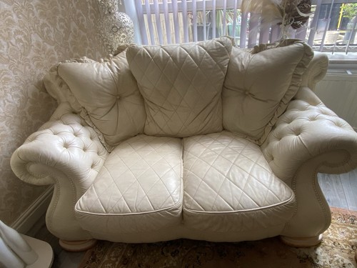Genuine italian leather sofa - italian,