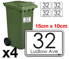 NEW WHEELIE BIN NUMBERS