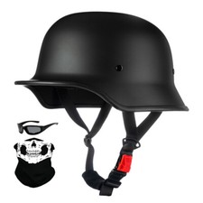 Vintage German Style Motorcycle Half Helmet Cap Unisex Adult Retro  Gear