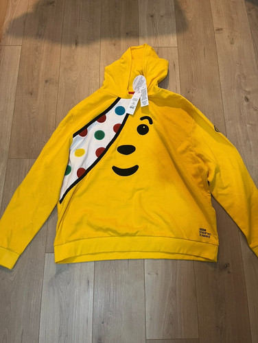 Pudsey bear bbc yellow hoodie - pudsey,