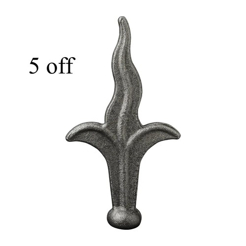 Metal flame rail heads - ,