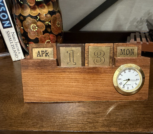 Vintage wooden perpetual wood - vintage,