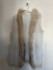 Elegant Ivory Rabbit Fur Gilet